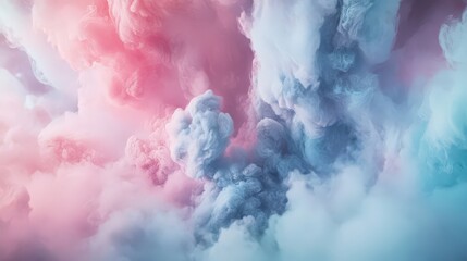 Ethereal Hues: A Mesmerizing Blend of Pink and Blue Abstract Clouds