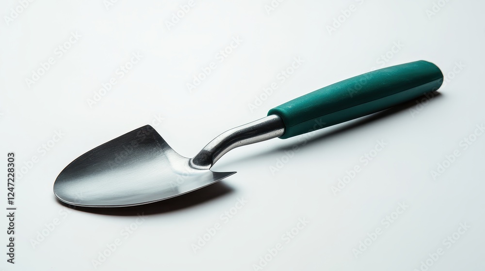 Poster A single garden trowel isolated on a clean white surface, perfect for planting and gardening gear marketing.