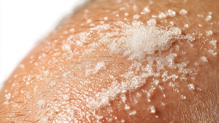 Close-up of Eczema Symptoms on the Back of the Knee Showing Flaky and Irritated Skin