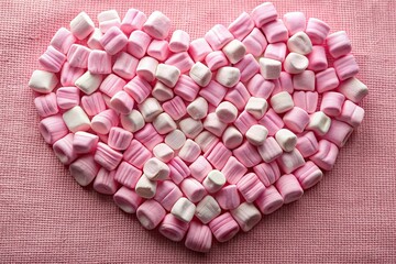 Valentine's Day Heart Marshmallows - Pink White Gift