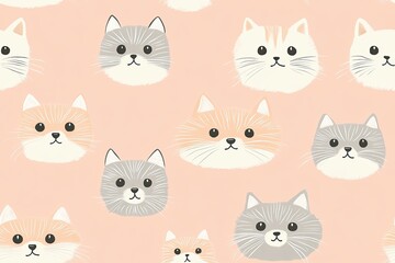 seamless pattern with cats