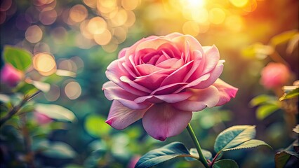 Fototapeta premium Vintage Pink Rose Garden Soft Focus