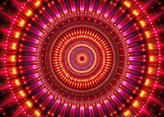 Fototapeta premium VJ Loop Circle Radial Geometric Patterns Audio Reactive Red Animation
