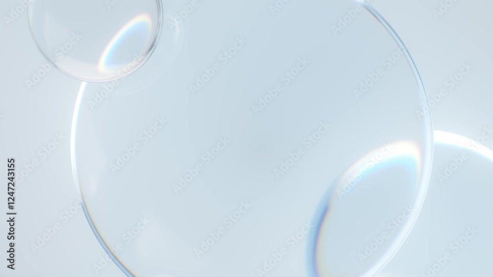 Poster clean abstract background. bright neutral video template with pure shiny air bubbles animation. simp