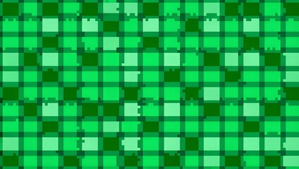 Fototapeta premium Pixelated green geometric grid modern abstract pix