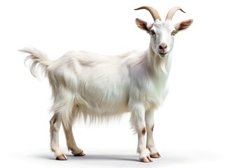 White Goat Panoramic Background AI Photo