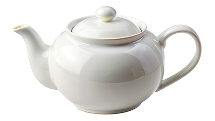 White Teapot Clipping Path - High-Quality Food Photography