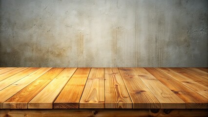 Wooden Plank Table Wall Background - AI Photo, Copy Space