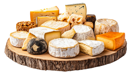 Artisan cheese platter gourmet tasting event indoor setting isolated on transparent background
