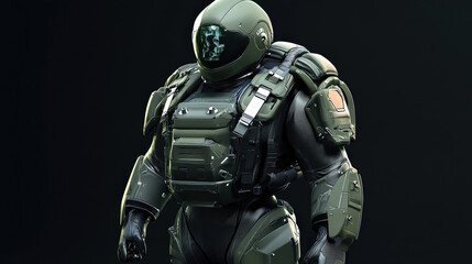 Fototapeta premium Advanced Futuristic Combat Suit