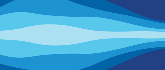 abstract background with ocean blue wave flow shape