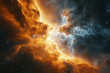 Fototapeta premium Stunning celestial formation illuminated by vibrant colors in the universe's depths