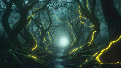 A swirling tunnel of iridescent colors and ethereal lights envelops a shimmering portal at the center, as if beckoning something from another dimension , mystical, dreamlike