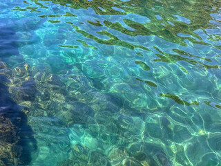 Perfect sea water blue turquoise ocean beautiful aqua.