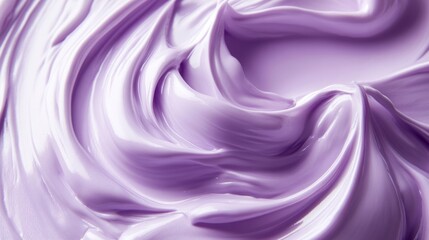 Obraz premium soft cream swirls on a lavender surface generative ai
