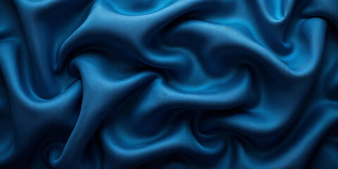 Obraz premium Blue Silk fabric background