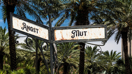 Signposts the direct way to Courage versus Fear