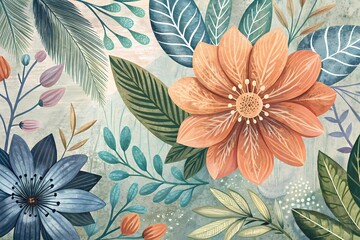 Enchanting Watercolor Floral Pattern &ndash; A Seamless Fusion of Vintage Elegance and Modern Charm