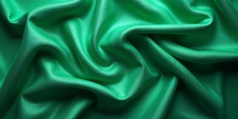 Obraz premium Green Silk Fabric background