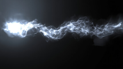 Electric Energy Bolt on a Dark Background