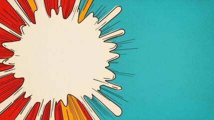 Bold Comic Style Background with Burst Effect in Vibrant Colors for Creative Projects