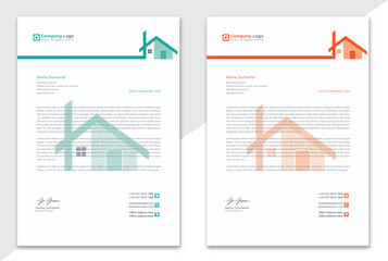Modern Corporate Real Estate Company Letterhead