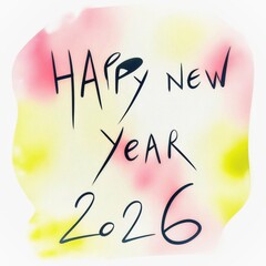 Carte de vœux pour la nouvelle année 2026 personnalisée avec une écriture manuscrite