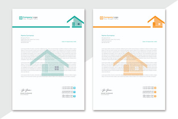Modern Corporate Real Estate Company Letterhead