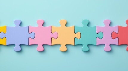 Fototapeta premium Colorful Puzzle Pieces Symbolizing Collaboration in Governance and Social Connection