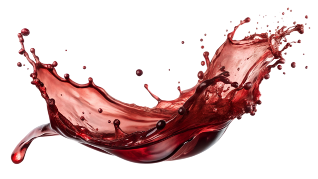 red wine splash isolated