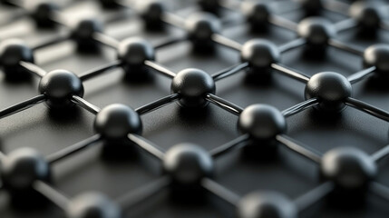 A 3D illustration of a graphene structure showcasing the hexagonal lattice of carbon atoms, symbolizing nanotechnology and its potential. Bright modern tone with blurred empty space on the side.

