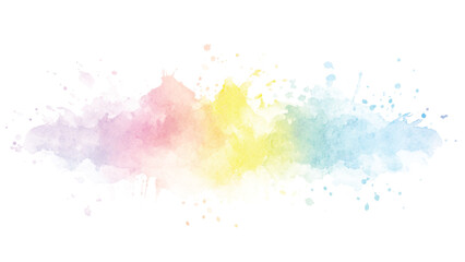 Hand drawn abstract soft pastel watercolor background. Smooth color watercolour painting soft textured on wet white paper background. Soft rainbow color background material.