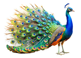 peacock isolated on white background