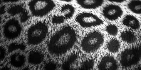 Obraz premium Up close detail of a leopard's fur pattern. Textured appearance with distinct black spots.