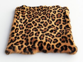 This blanket has a leopard print in shades of brown and black, reminiscent of a real fur coat.