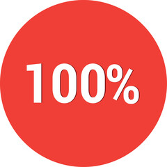 A red round sticker with the text 