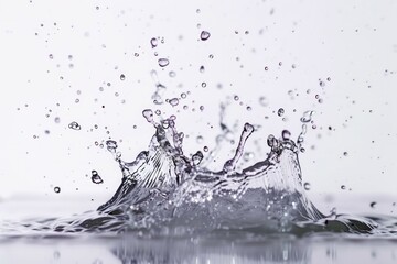 Water splash against white background. Neural network AI generated