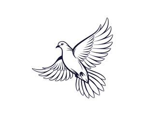 Obraz premium Dove Bird vector 