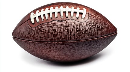 American football ball isolated on white background. 3D render 