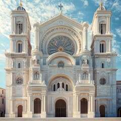 Obraz premium Architectural grandeur of a classic cathedral