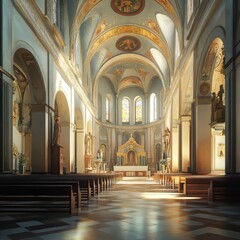Fototapeta premium Grand interior of church