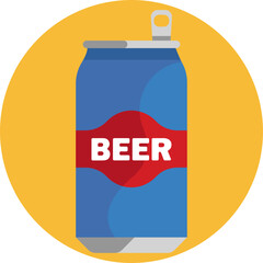 Classic Aluminum Can – A standard beer can with a pull-tab opening, commonly used for storing and serving beer.