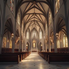 Fototapeta premium Grand Cathedral Interior