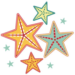 Colorful Star Patches in a Cluster of Bright Colors