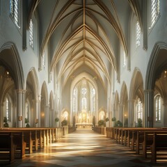Grand Interior of a Place of Worship