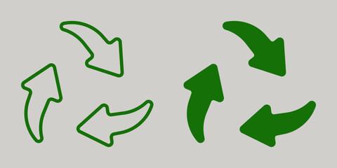 Recycle icons set. for mobile concept and web design on white background