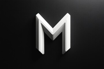 A striking logo showcases two interlocking M letters, designed with a minimalist approach in a clean white color against a dark backdrop