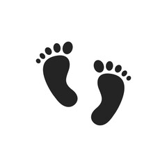 Step footprint path. footstep print and shoe step . shoe tread footprints vector illustration isolated on white background.