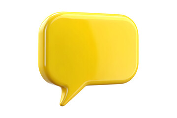 3d yellow speech bubble