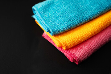 microfiber cloths in different colors